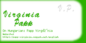 virginia papp business card